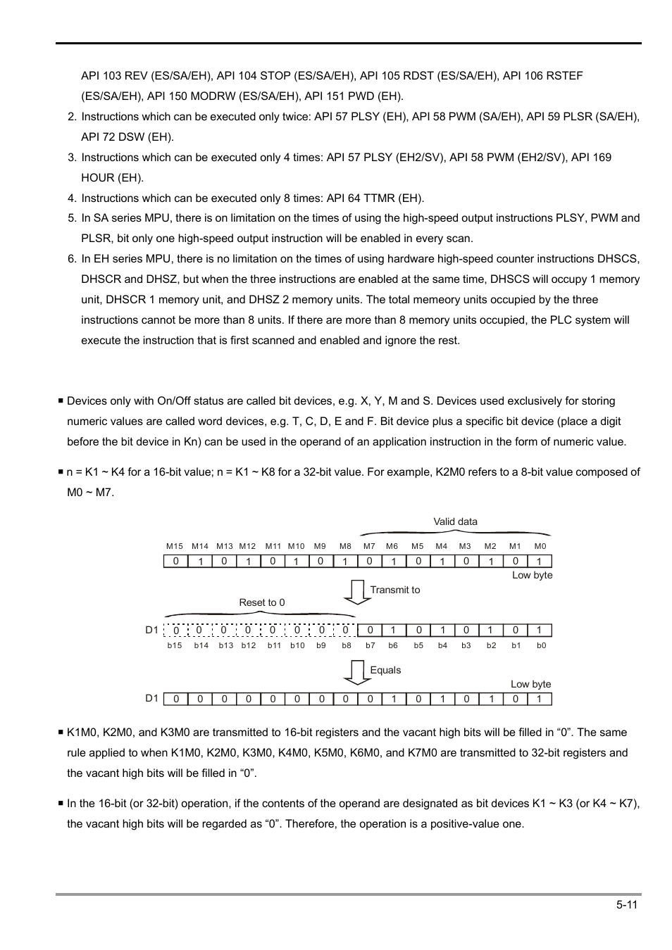 3 handling of numeric values, 5 categories & use of application instructions | Delta Electronics Programmable Logic Controller DVP-PLC User Manual | Page 203 / 586