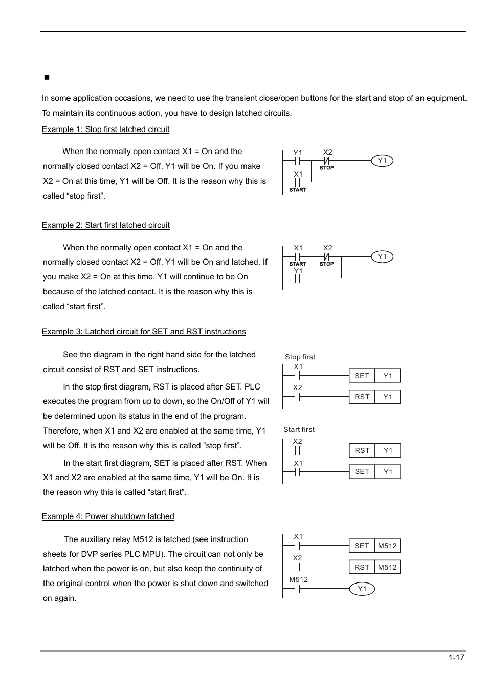 7 basic program designing examples, 1 basic principles of plc ladder diagram | Delta Electronics Programmable Logic Controller DVP-PLC User Manual | Page 21 / 586