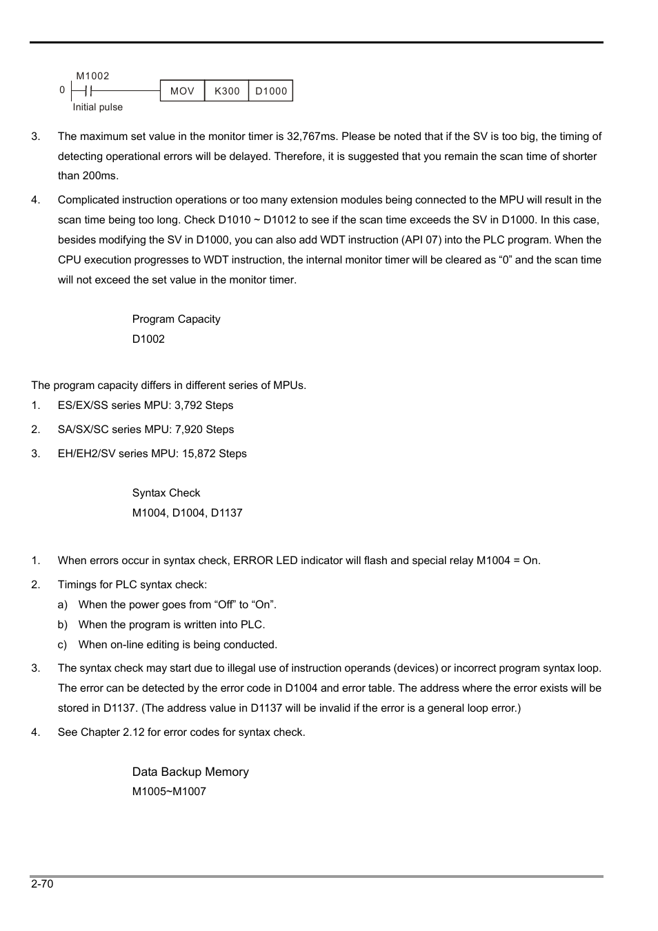 2 functions of devices in dvp-plc | Delta Electronics Programmable Logic Controller DVP-PLC User Manual | Page 98 / 586