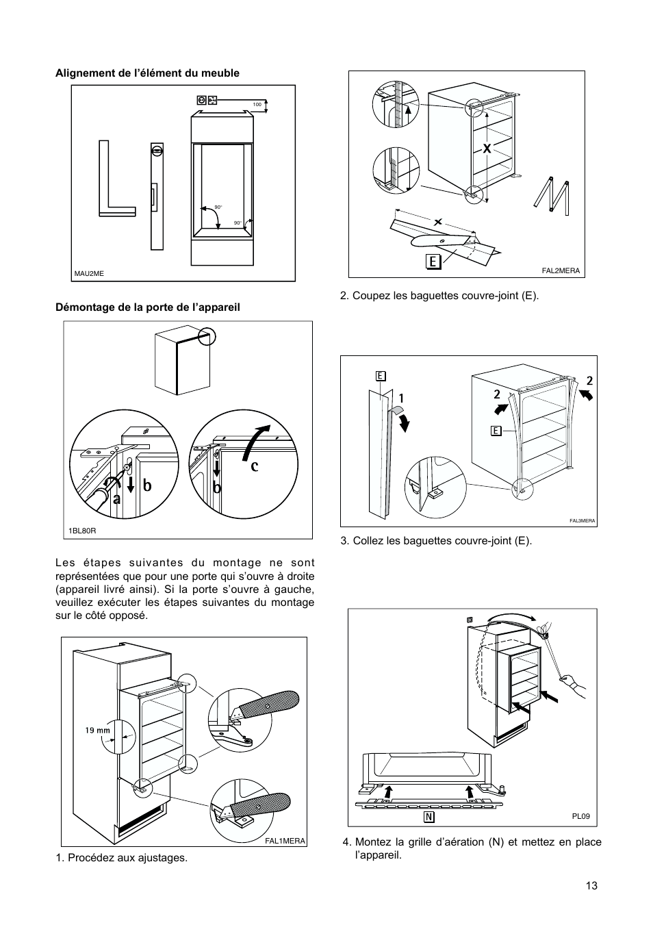 Démontage de la porte de l’appareil | DE DIETRICH DRH714JE User Manual | Page 13 / 80
