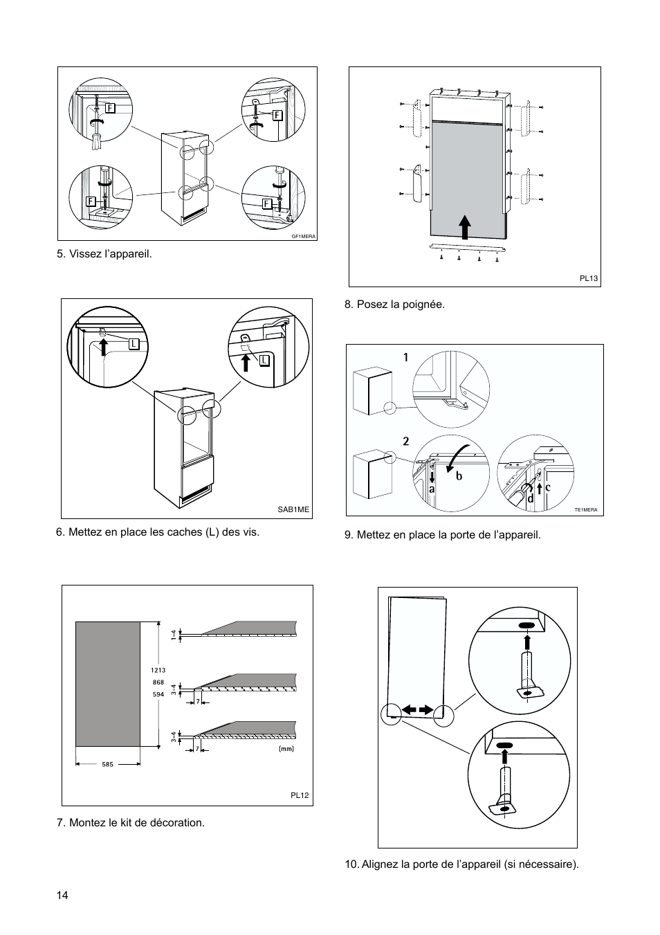 DE DIETRICH DRH714JE User Manual | Page 14 / 80