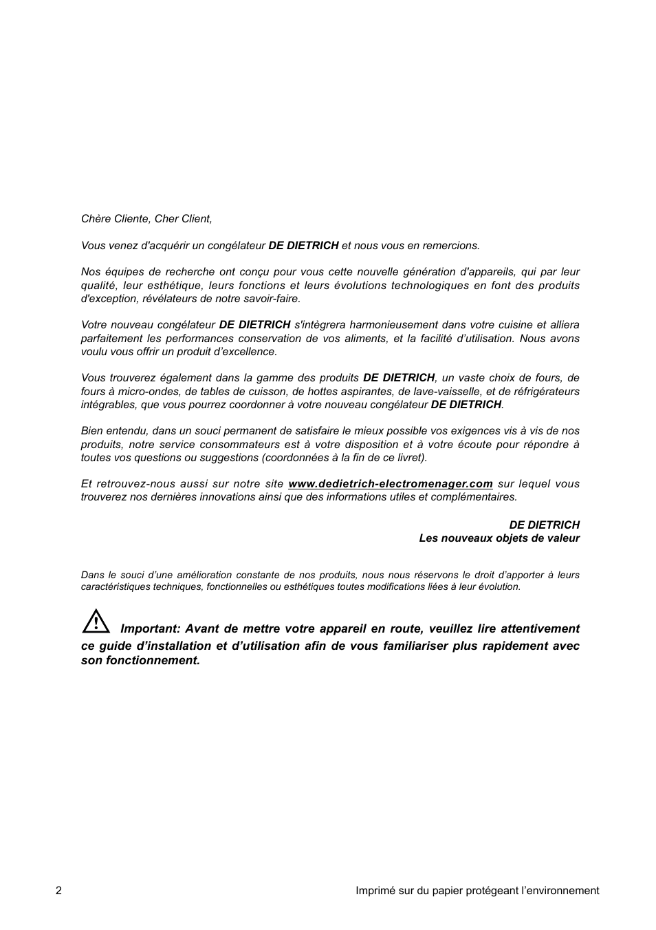 DE DIETRICH DRH714JE User Manual | Page 2 / 80