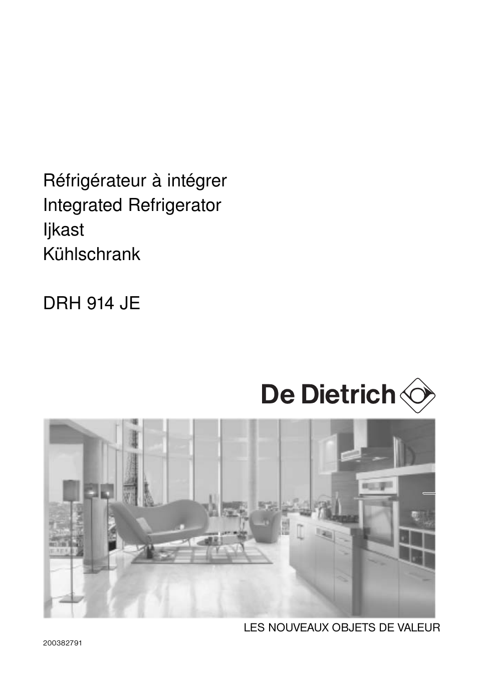 DE DIETRICH DRH914JE User Manual | 72 pages