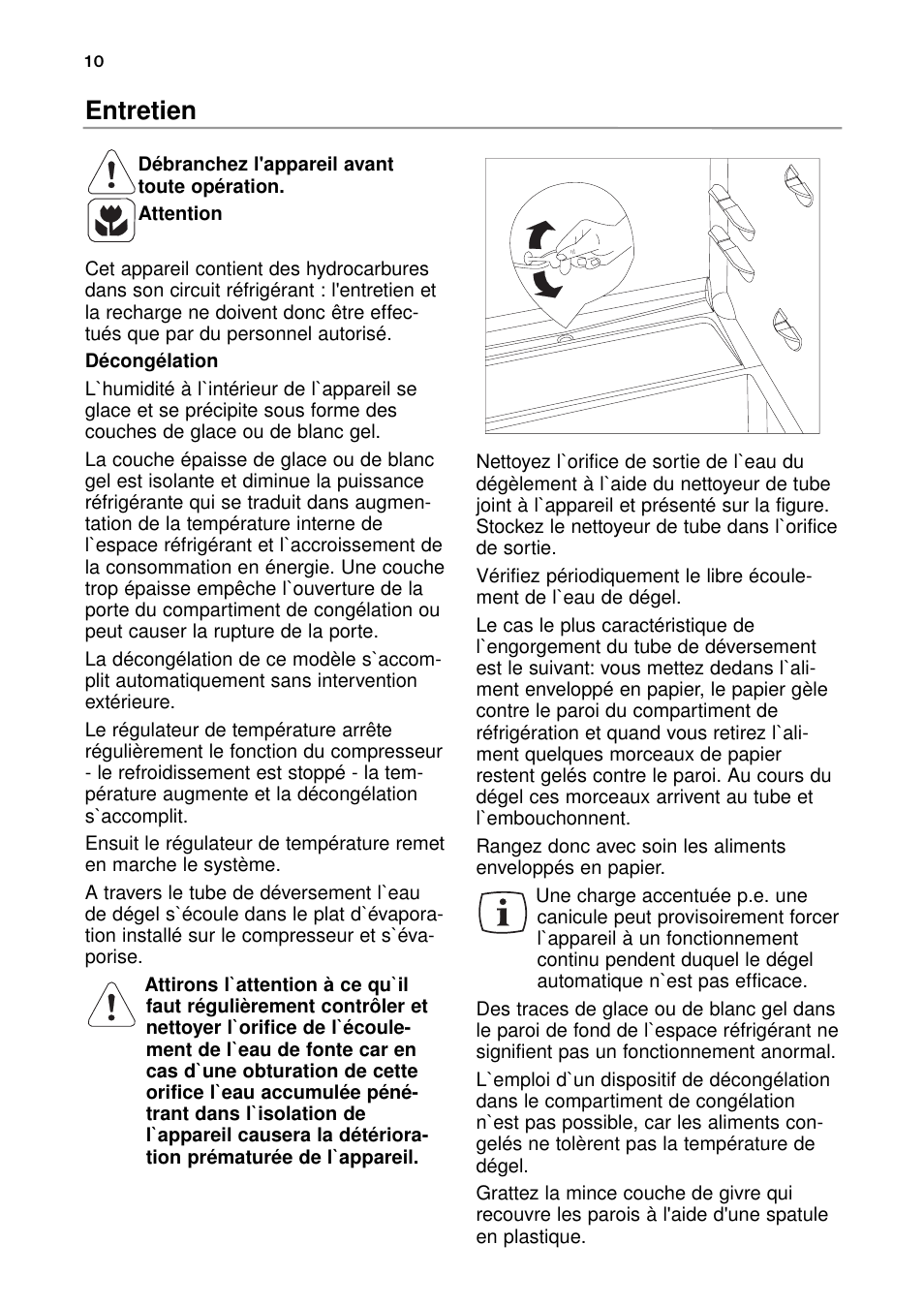 Entretien | DE DIETRICH DRH914JE User Manual | Page 10 / 72