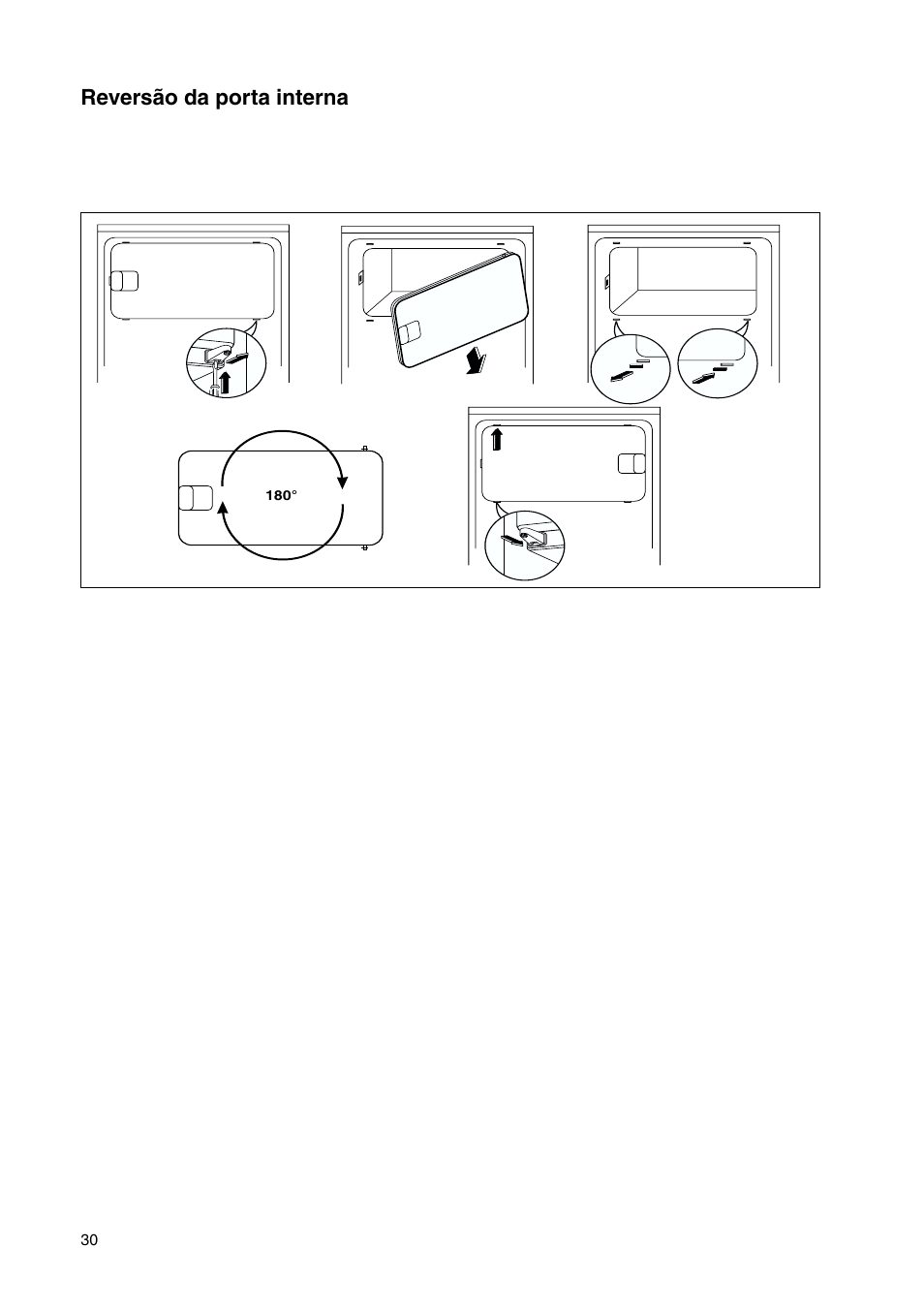 Reversão da porta interna | DE DIETRICH DRS330JE1 User Manual | Page 30 / 48