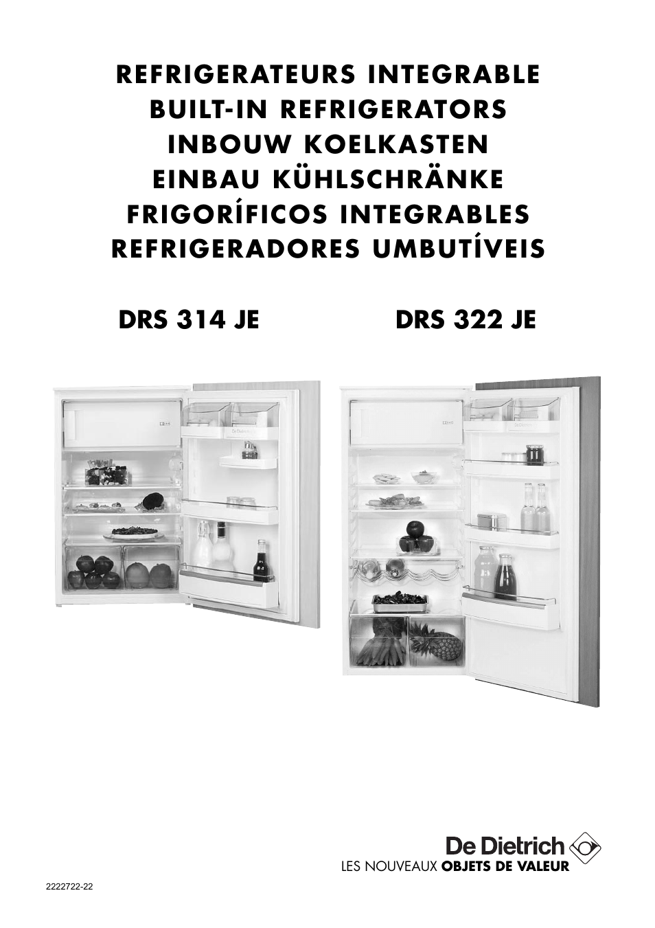 DE DIETRICH DRS314JE1 User Manual | 14 pages