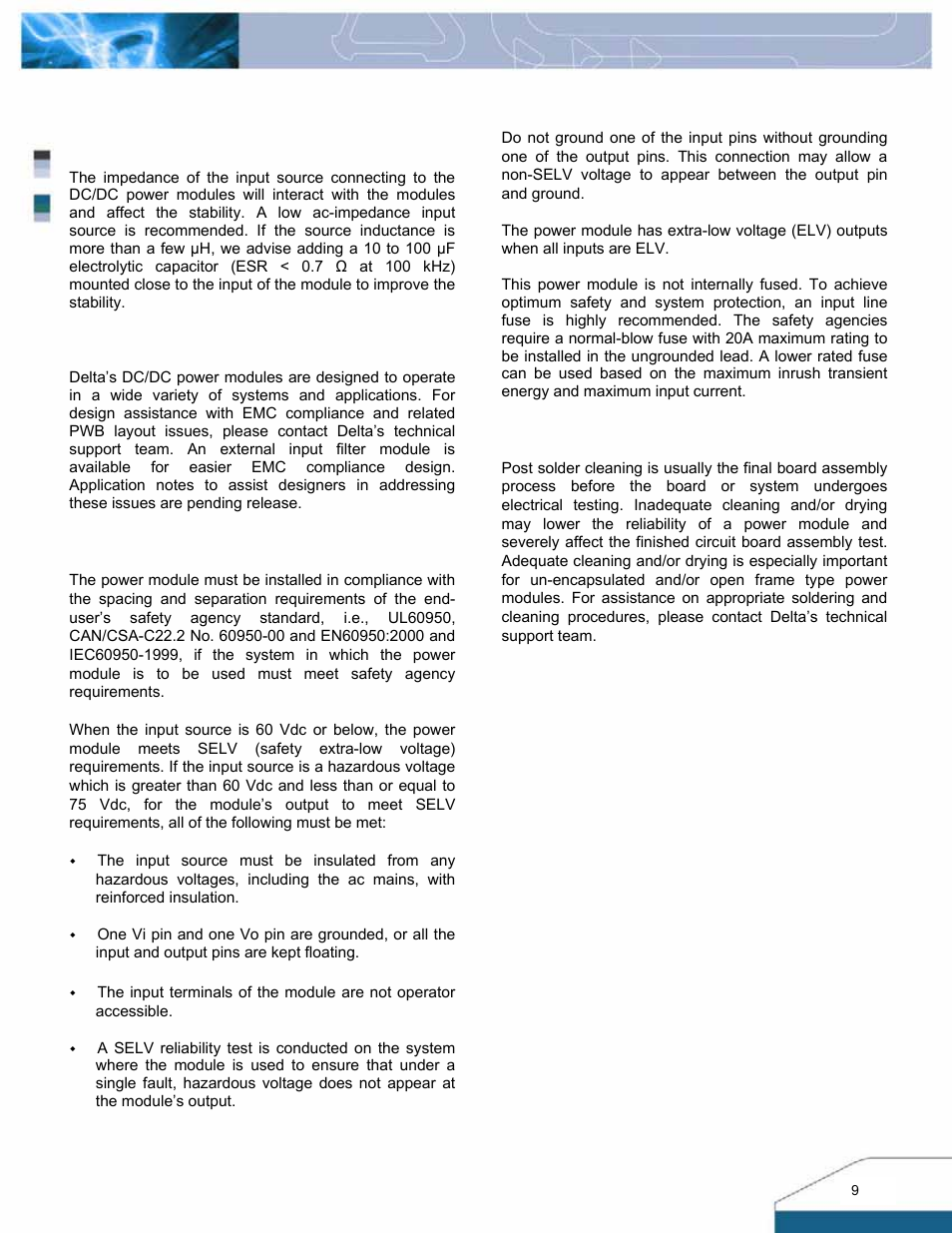 Design considerations | Delta Electronics Q48SR User Manual | Page 8 / 14