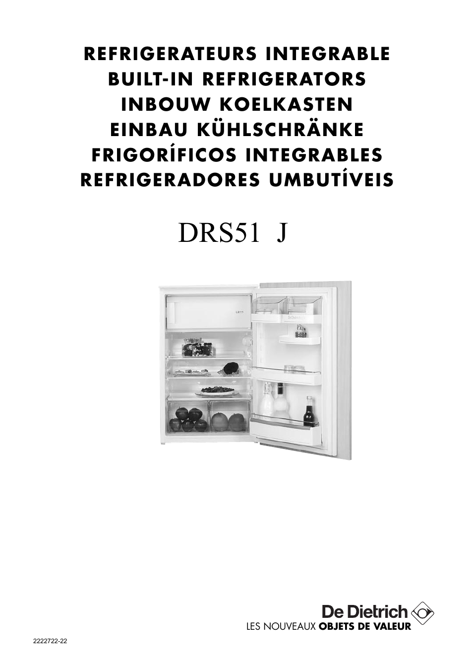 DE DIETRICH DRS514JE1 User Manual | 14 pages