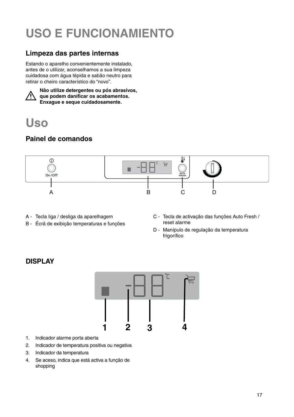 Uso e funcionamiento uso | DE DIETRICH DRS635JE User Manual | Page 17 / 52