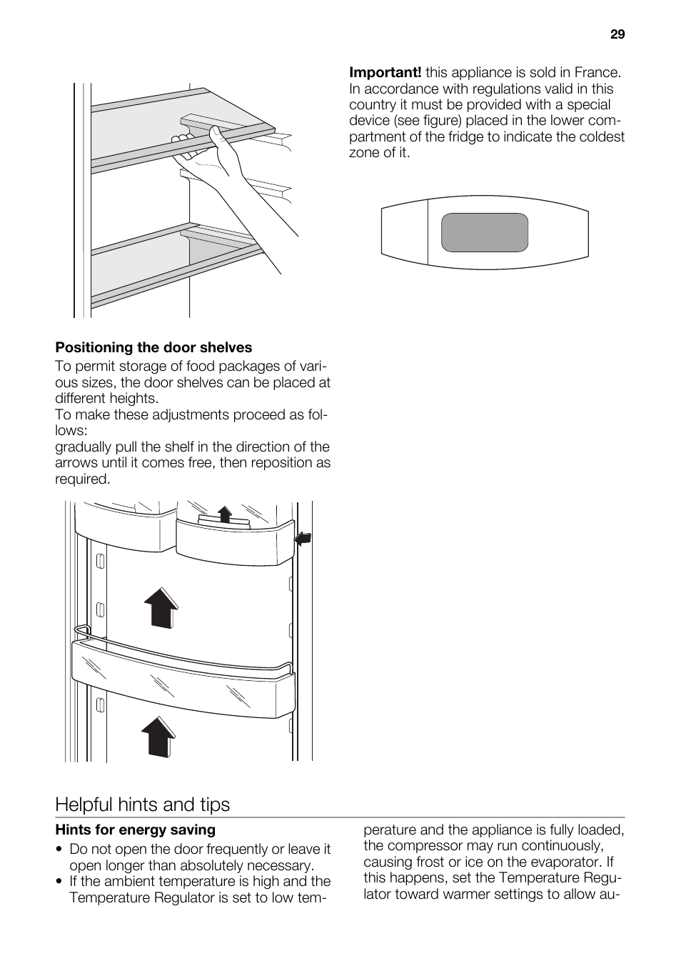 Helpful hints and tips | DE DIETRICH DRS918JE User Manual | Page 29 / 52