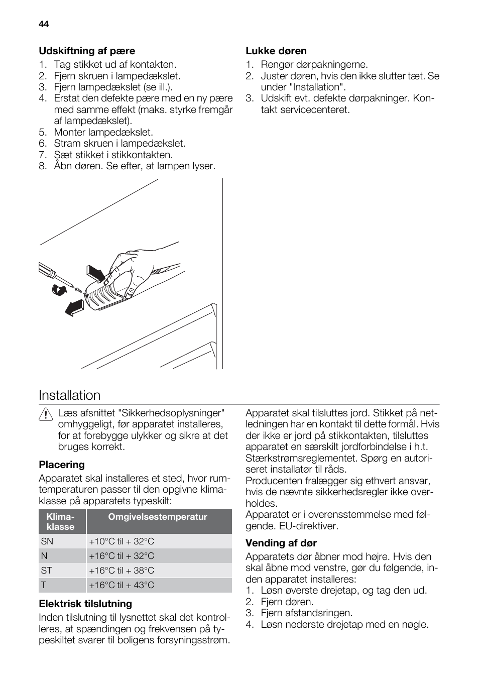 Installation | DE DIETRICH DRS918JE User Manual | Page 44 / 52