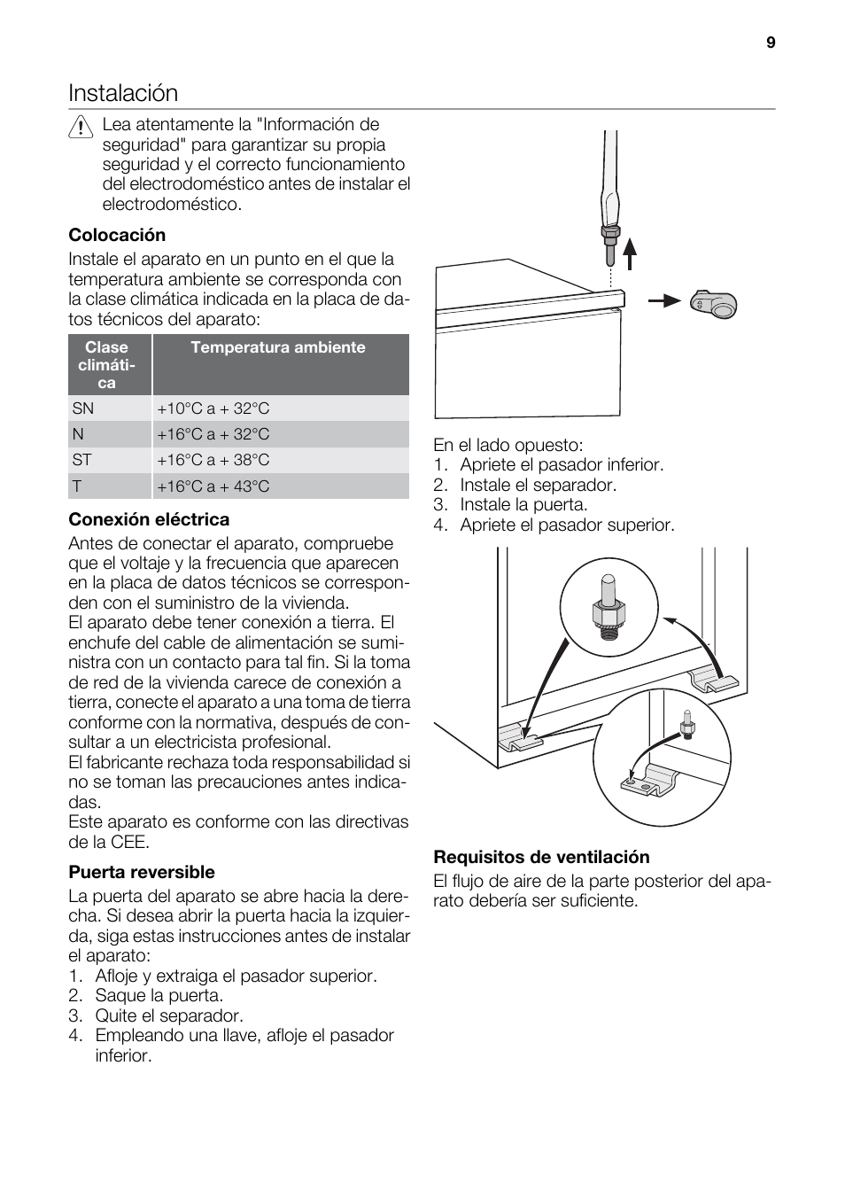 Instalación | DE DIETRICH DRS918JE User Manual | Page 9 / 52