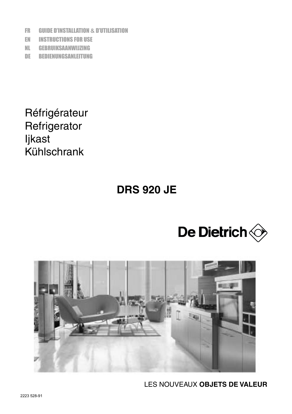 DE DIETRICH DRS920JE User Manual | 52 pages