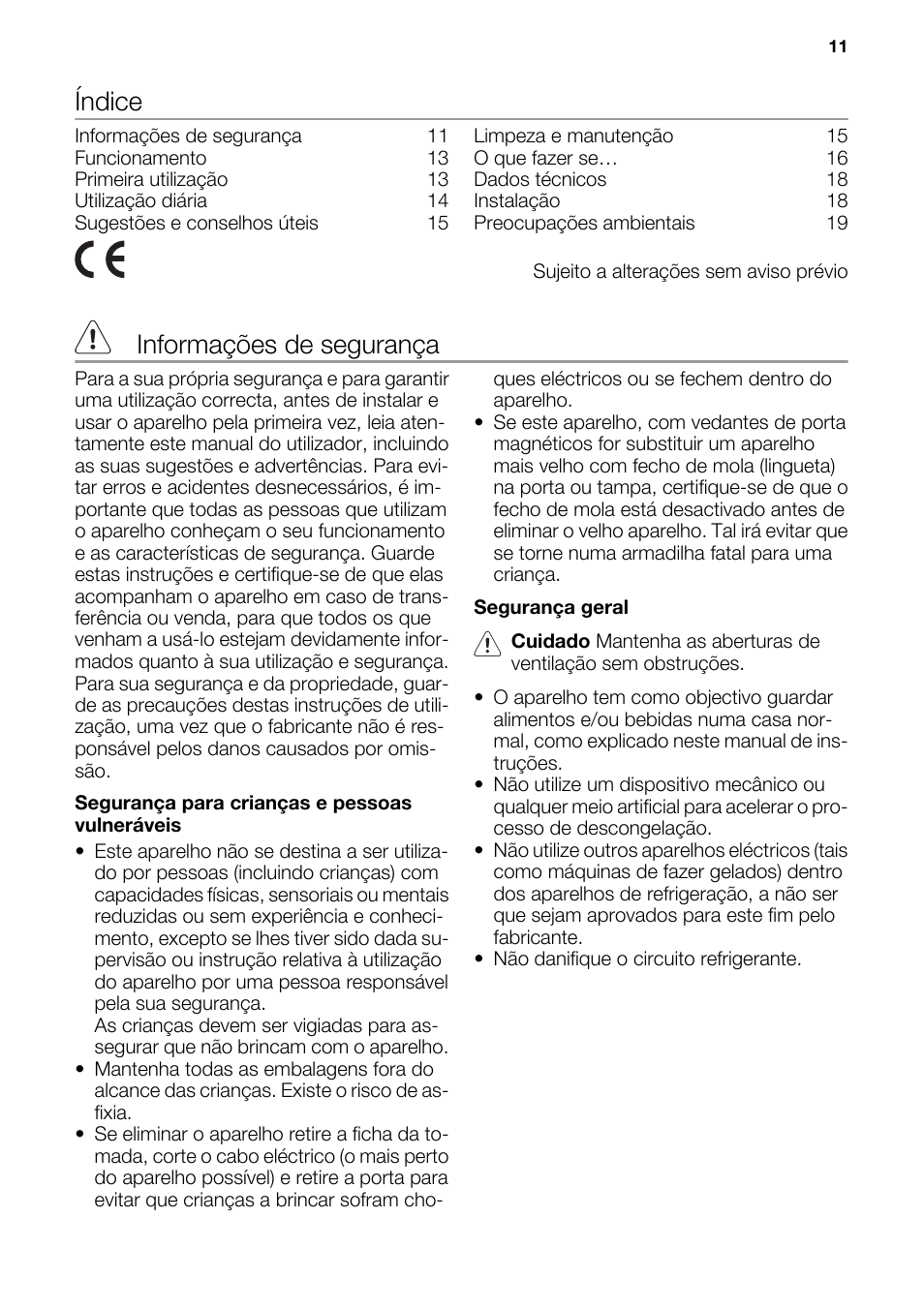 Índice, Informações de segurança | DE DIETRICH DRS926JE User Manual | Page 11 / 40