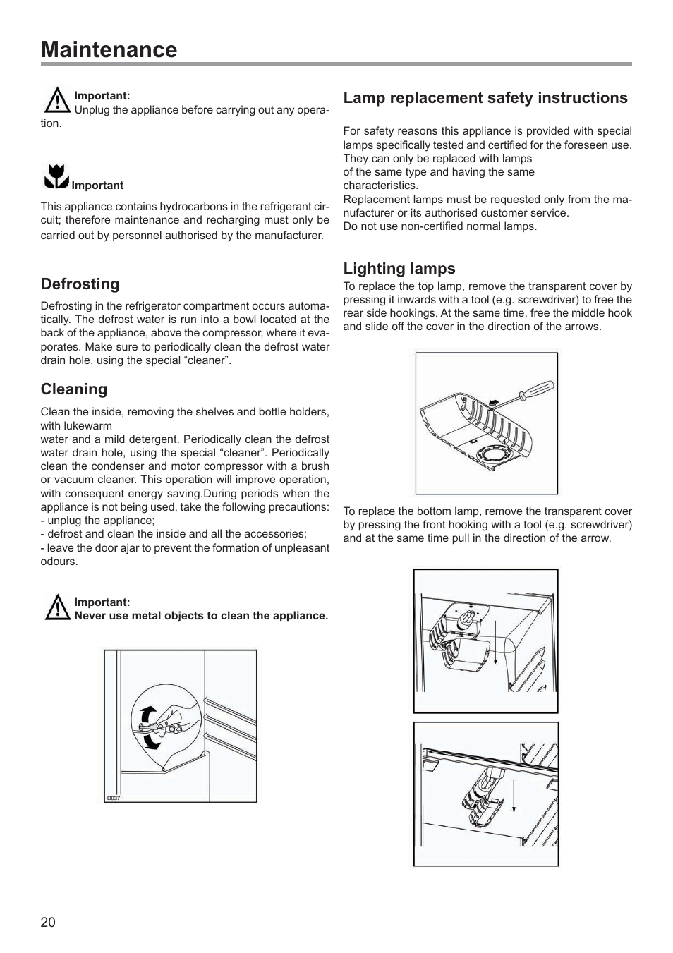 Maintenance | DE DIETRICH DWS850X User Manual | Page 8 / 15