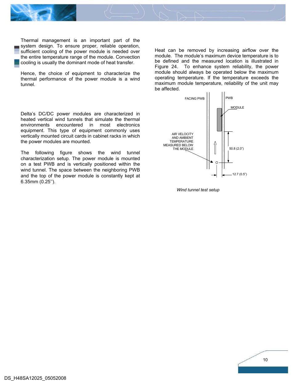 Thermal considerations | Delta Electronics Series H48SA User Manual | Page 10 / 14
