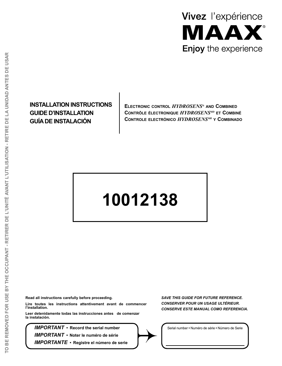 MAAX AGORA User Manual | 20 pages