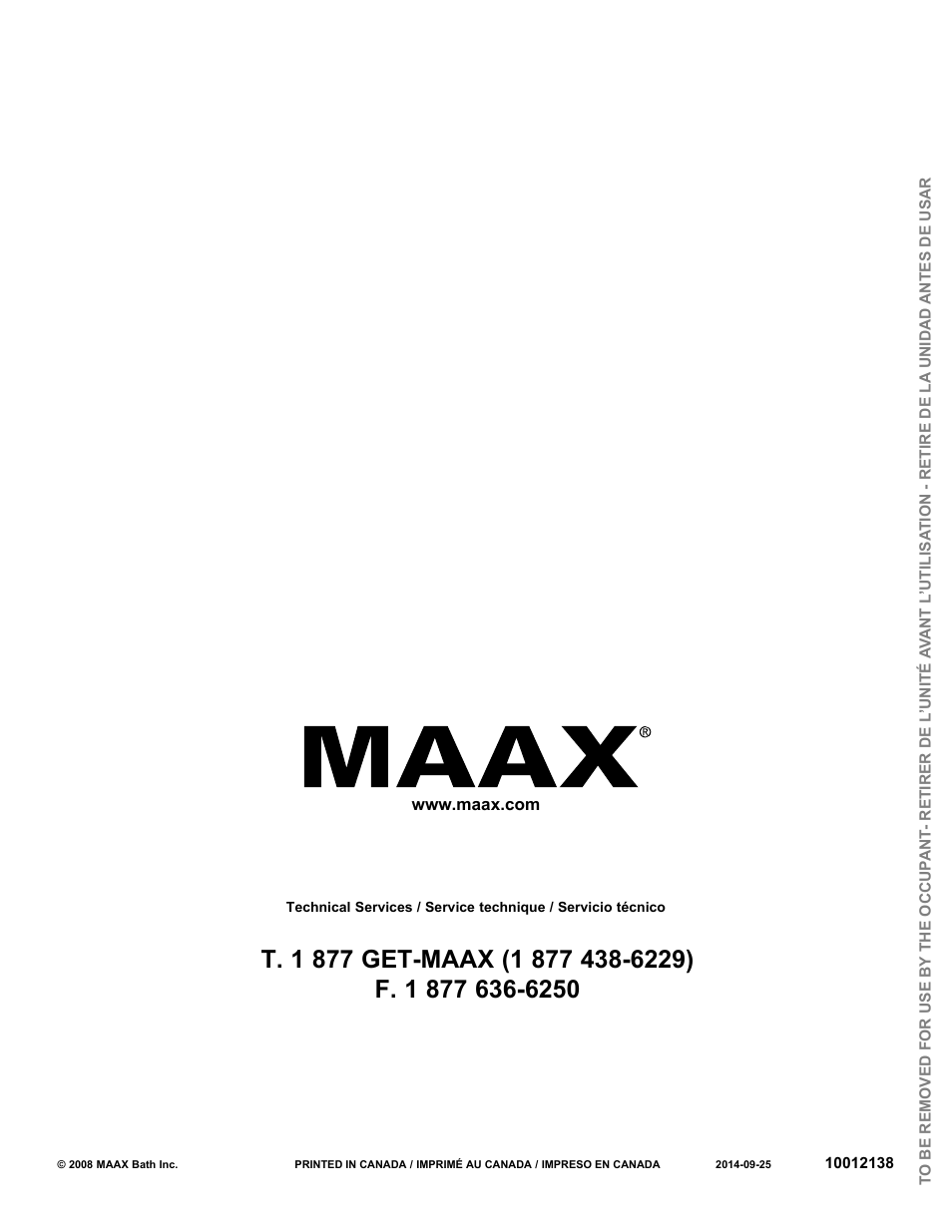 MAAX AGORA User Manual | Page 20 / 20
