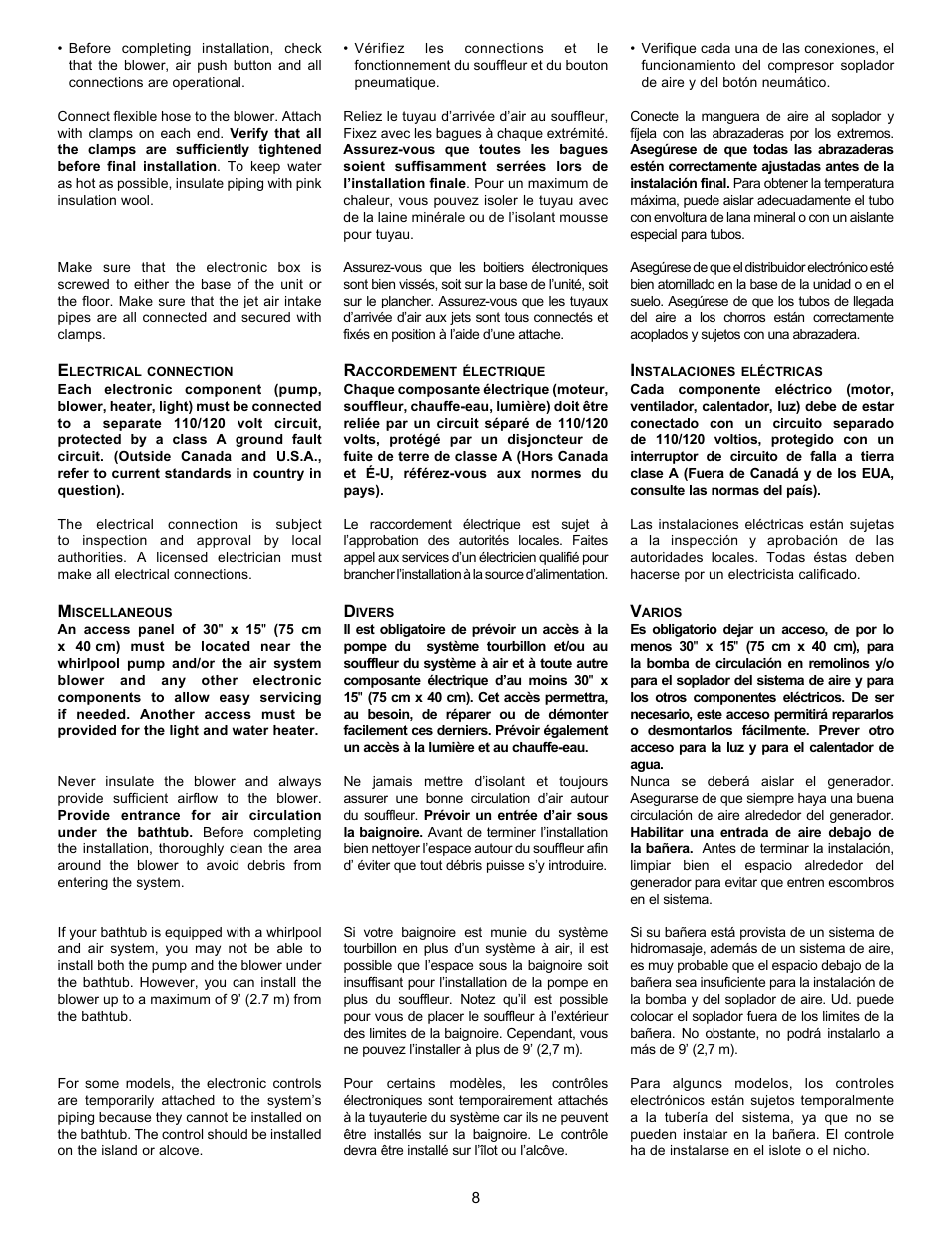 MAAX AGORA User Manual | Page 8 / 20