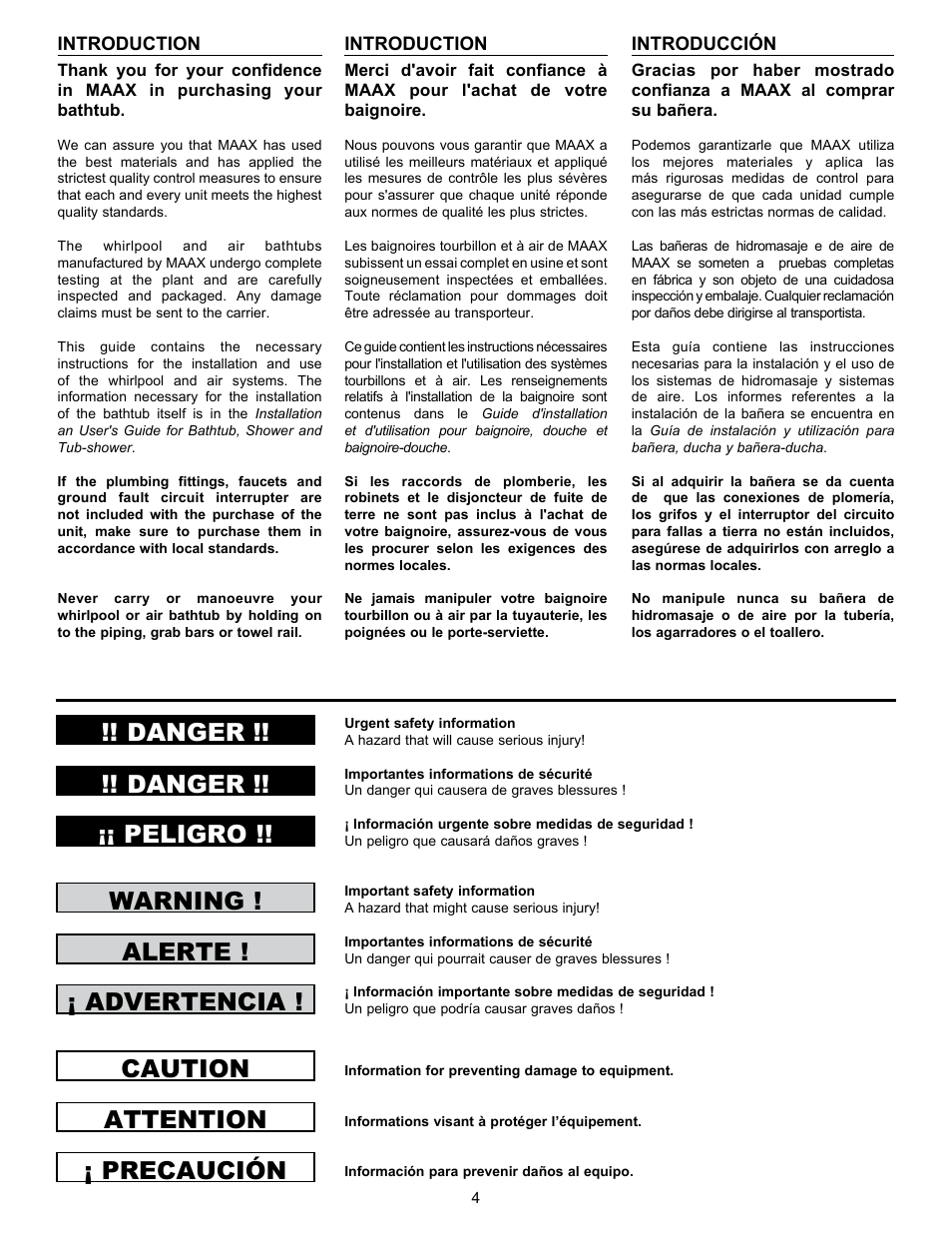 MAAX AIGO 7236 User Manual | Page 4 / 36