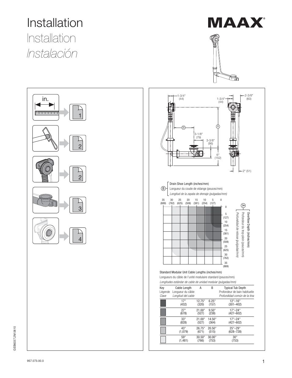 MAAX AIGO 7236 User Manual | 4 pages