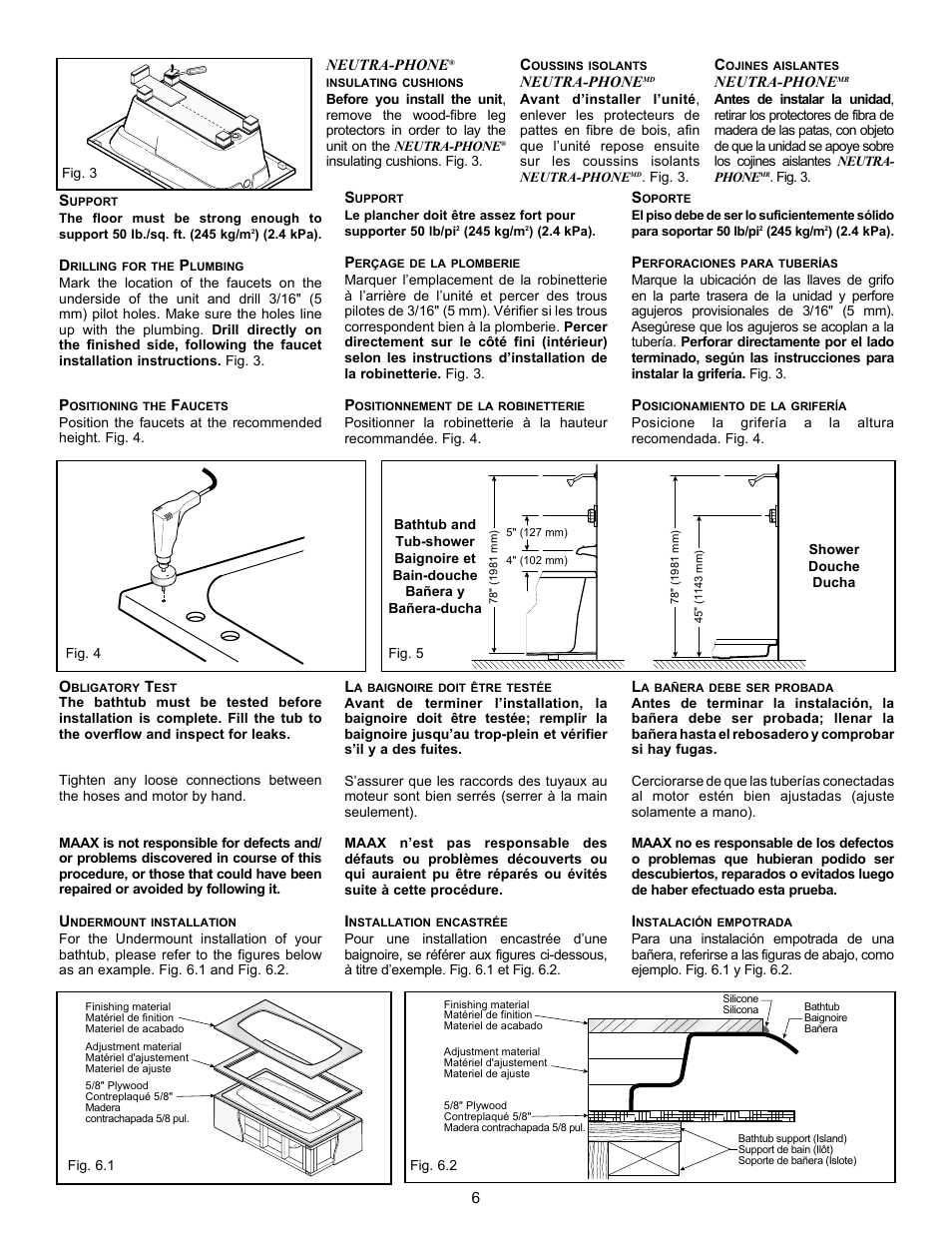 MAAX AIGO 7236 User Manual | Page 6 / 32