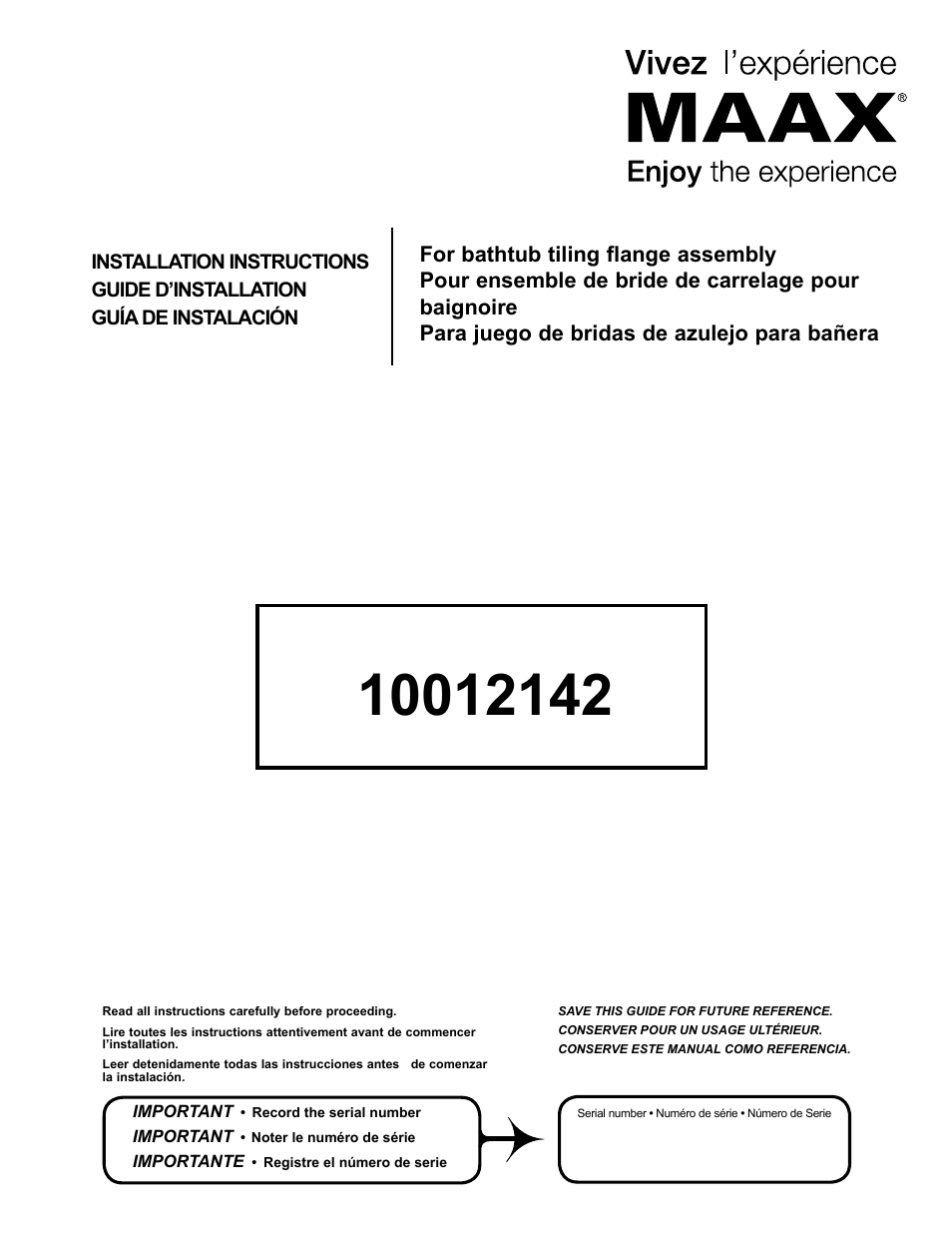 MAAX ANTIGUA User Manual | 4 pages