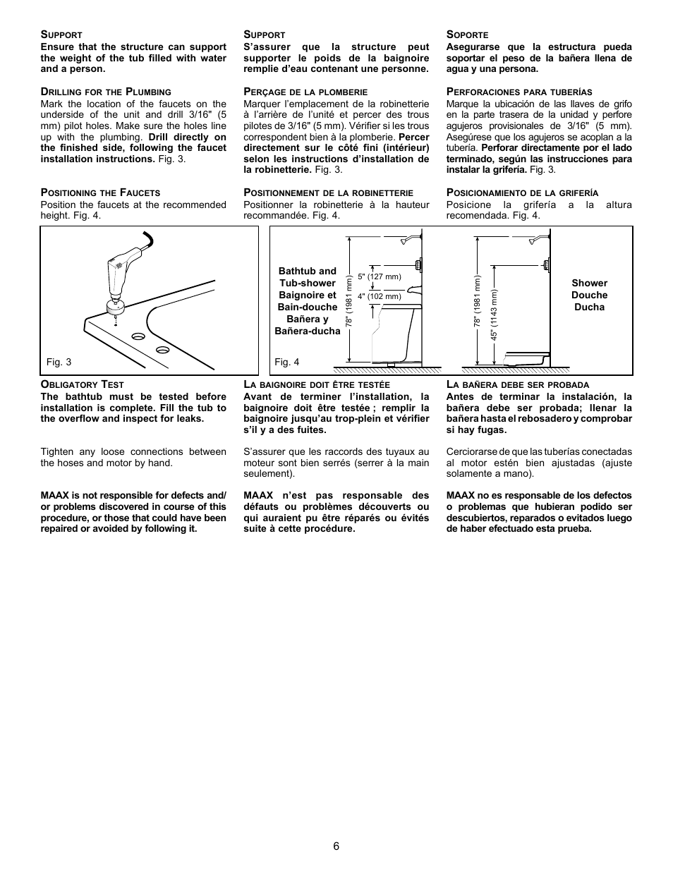 MAAX APEX 108 9 FT User Manual | Page 6 / 36