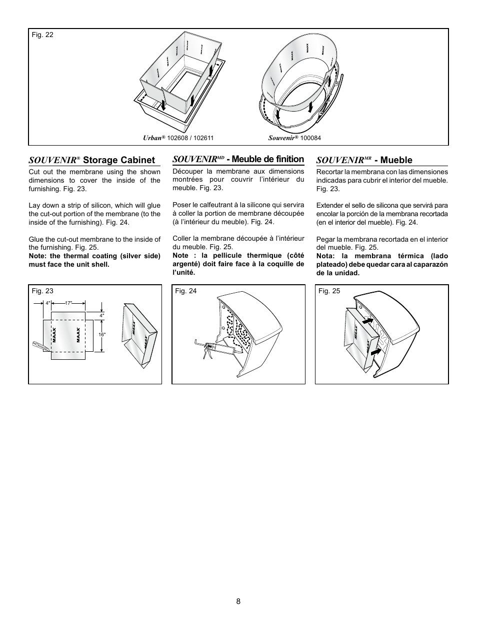 Souvenir, Storage cabinet, Meuble de finition | Mueble | MAAX CALLA User Manual | Page 8 / 12