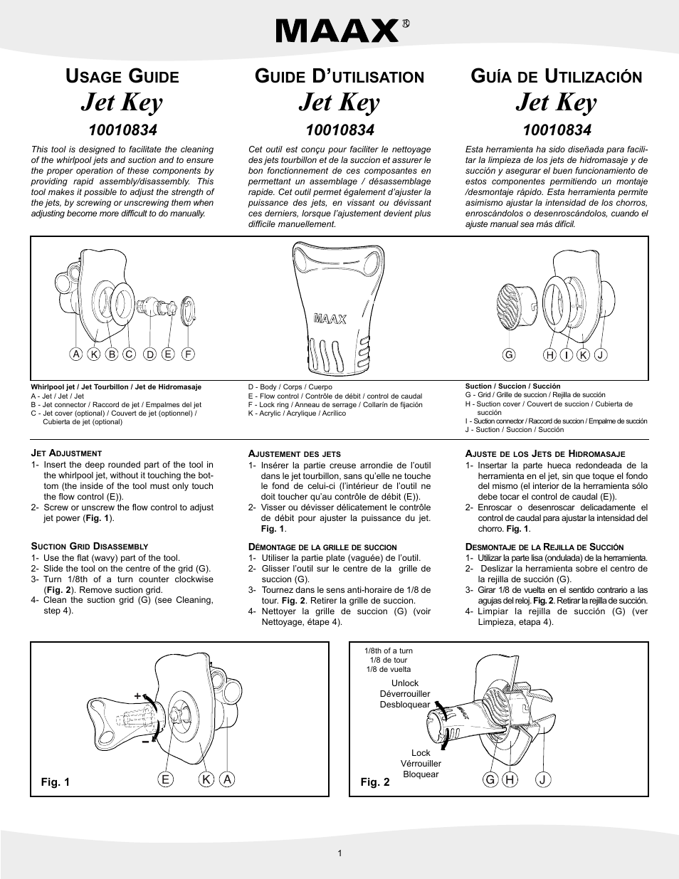 MAAX CALLA User Manual | 2 pages