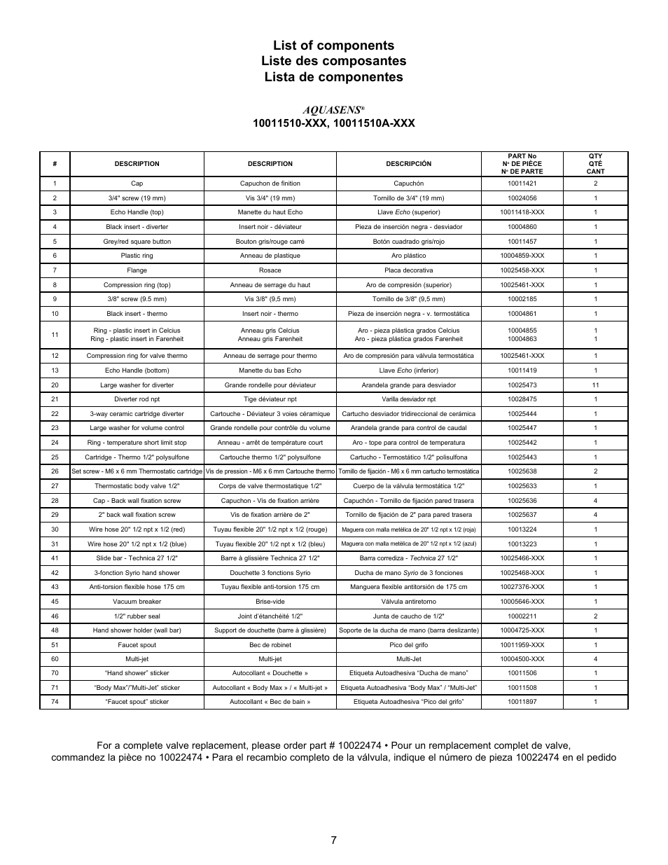 7aquasens | MAAX CALYPSO User Manual | Page 7 / 20