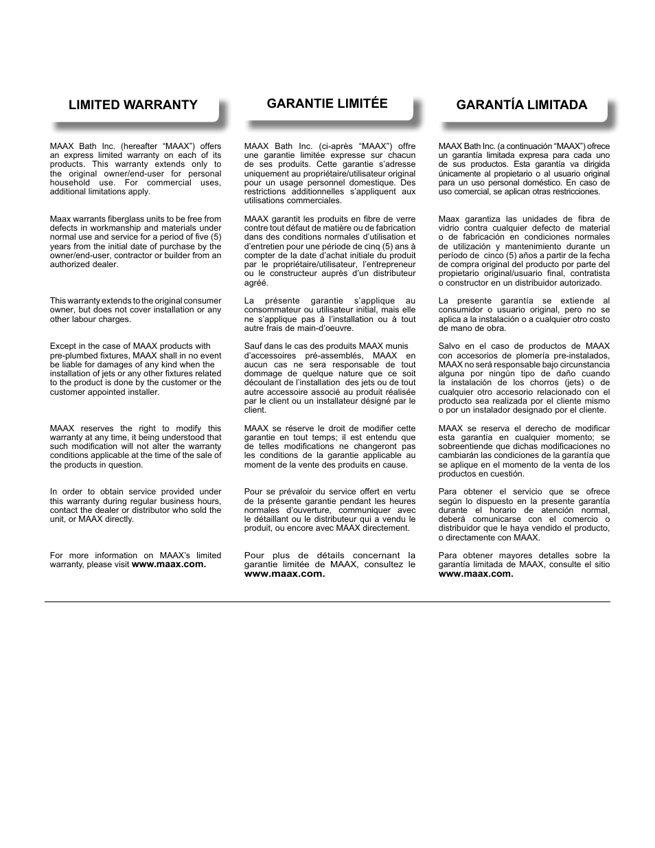 MAAX ESSENCE TO-6030 User Manual | Page 14 / 16
