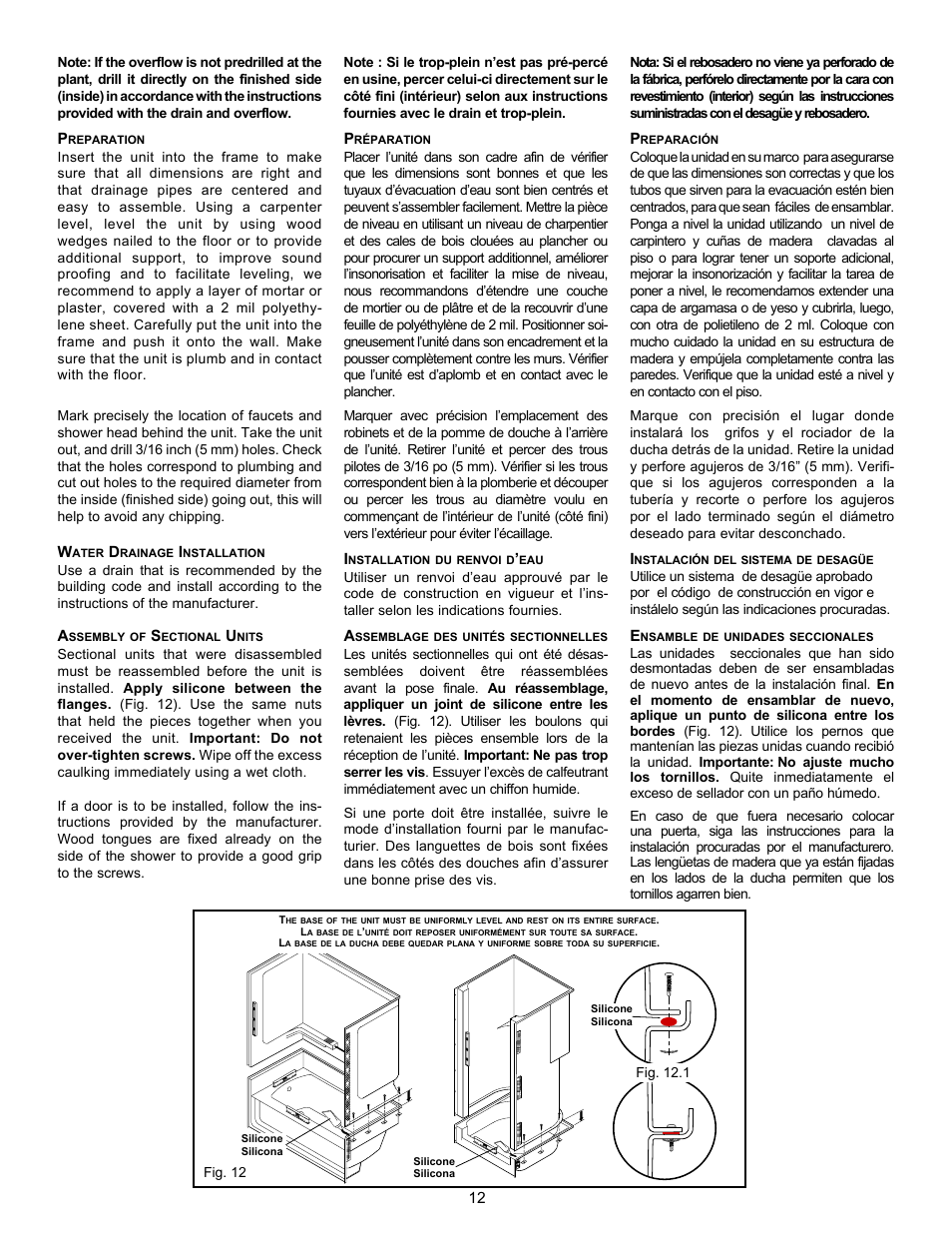 MAAX GALLERY TS-6030 User Manual | Page 12 / 20