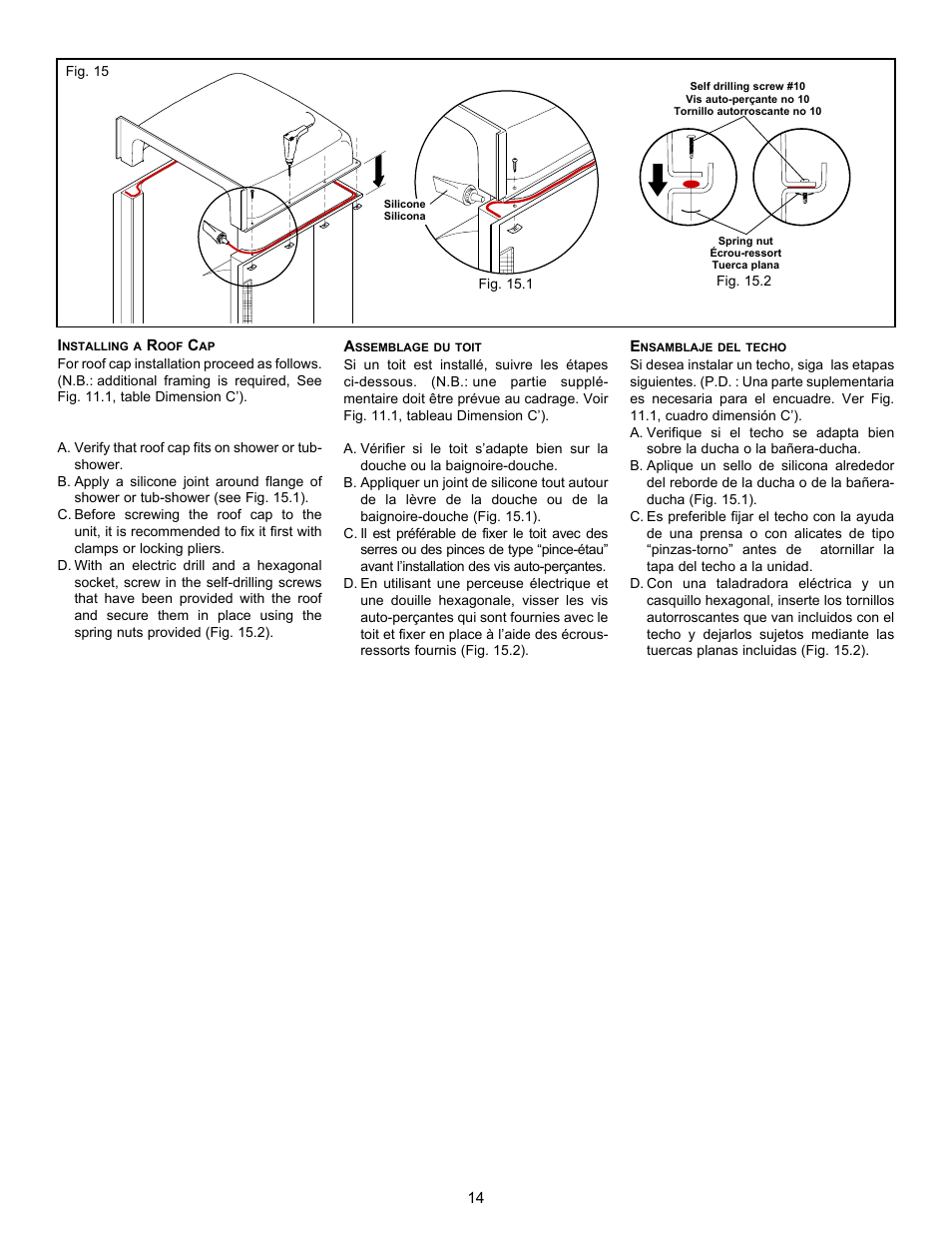 MAAX GALLERY TS-6030 User Manual | Page 14 / 20