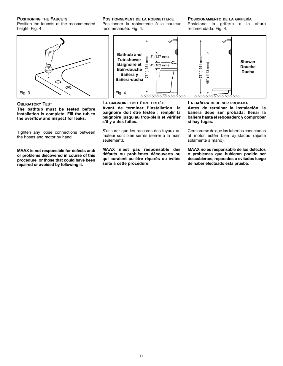 MAAX GALLERY TS-6030 User Manual | Page 5 / 20