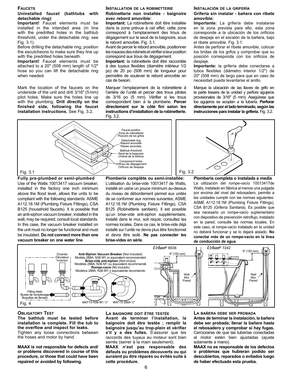 MAAX URBAN User Manual | Page 6 / 16