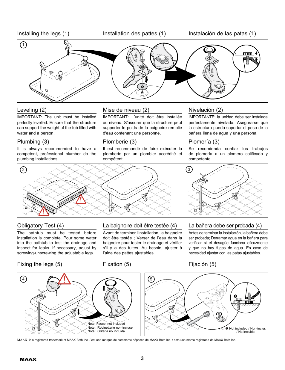 MAAX MOMENT 5830 User Manual | Page 3 / 4