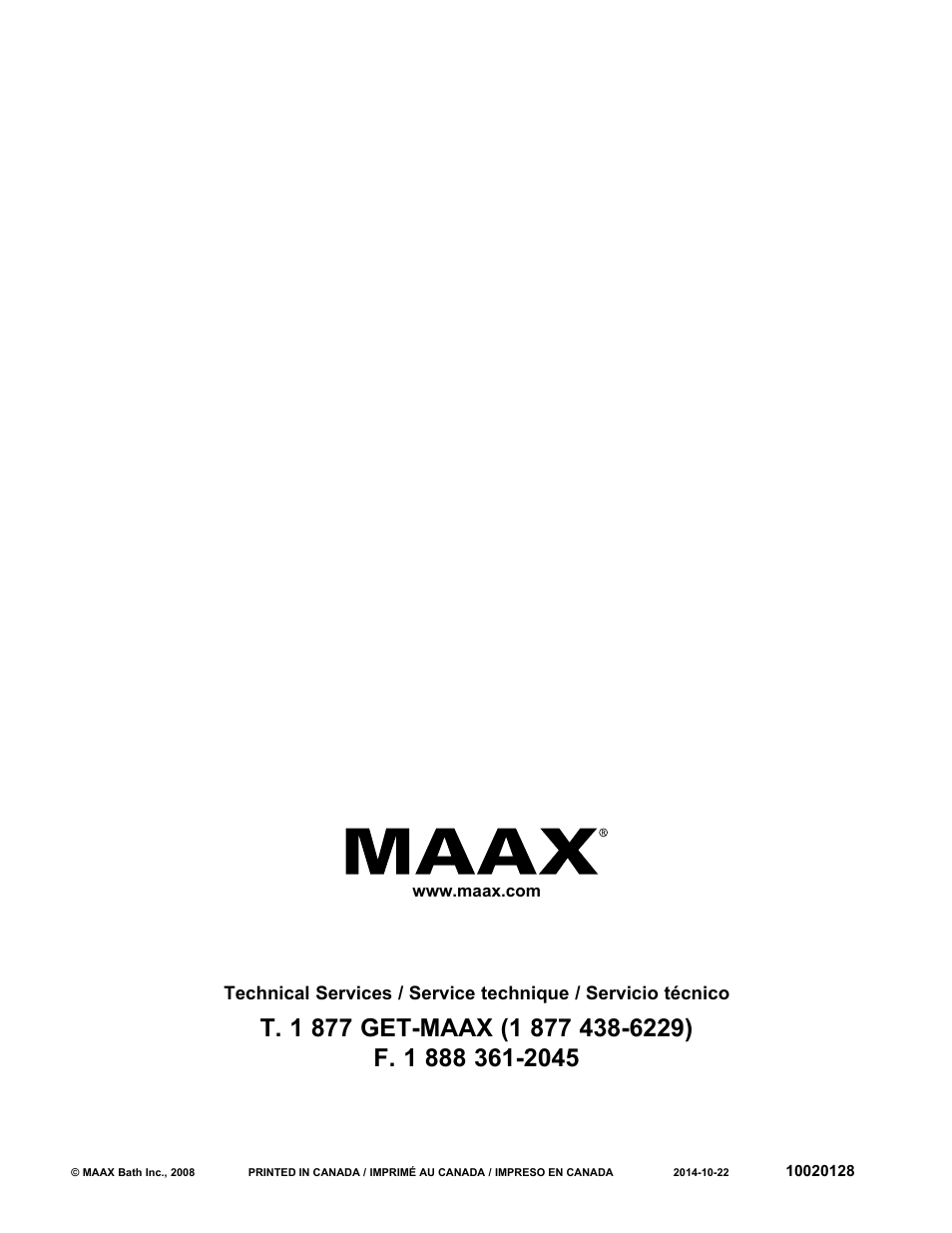 MAAX MOMENT 5830 User Manual | Page 4 / 4