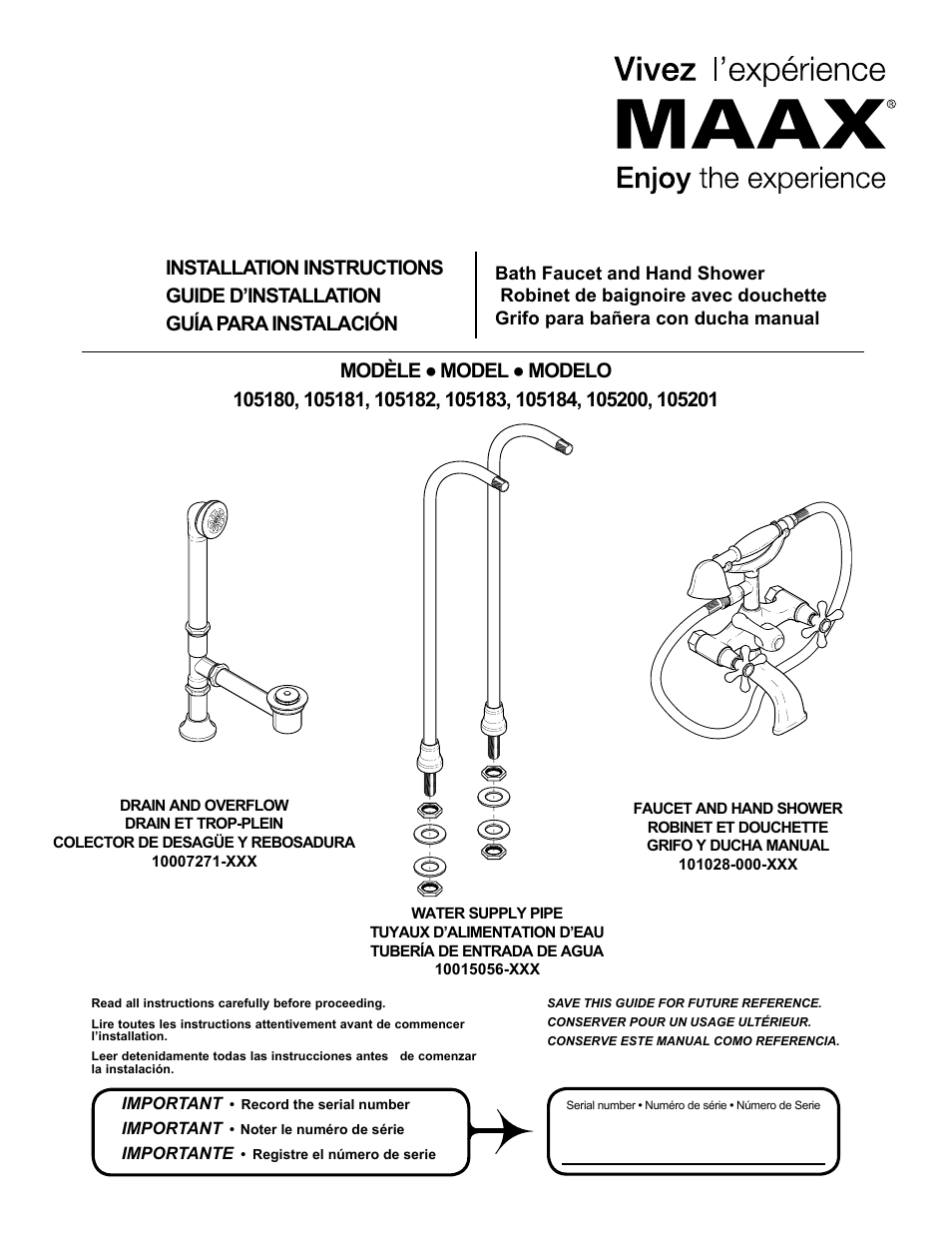 MAAX MOMENT 5830 User Manual | 12 pages