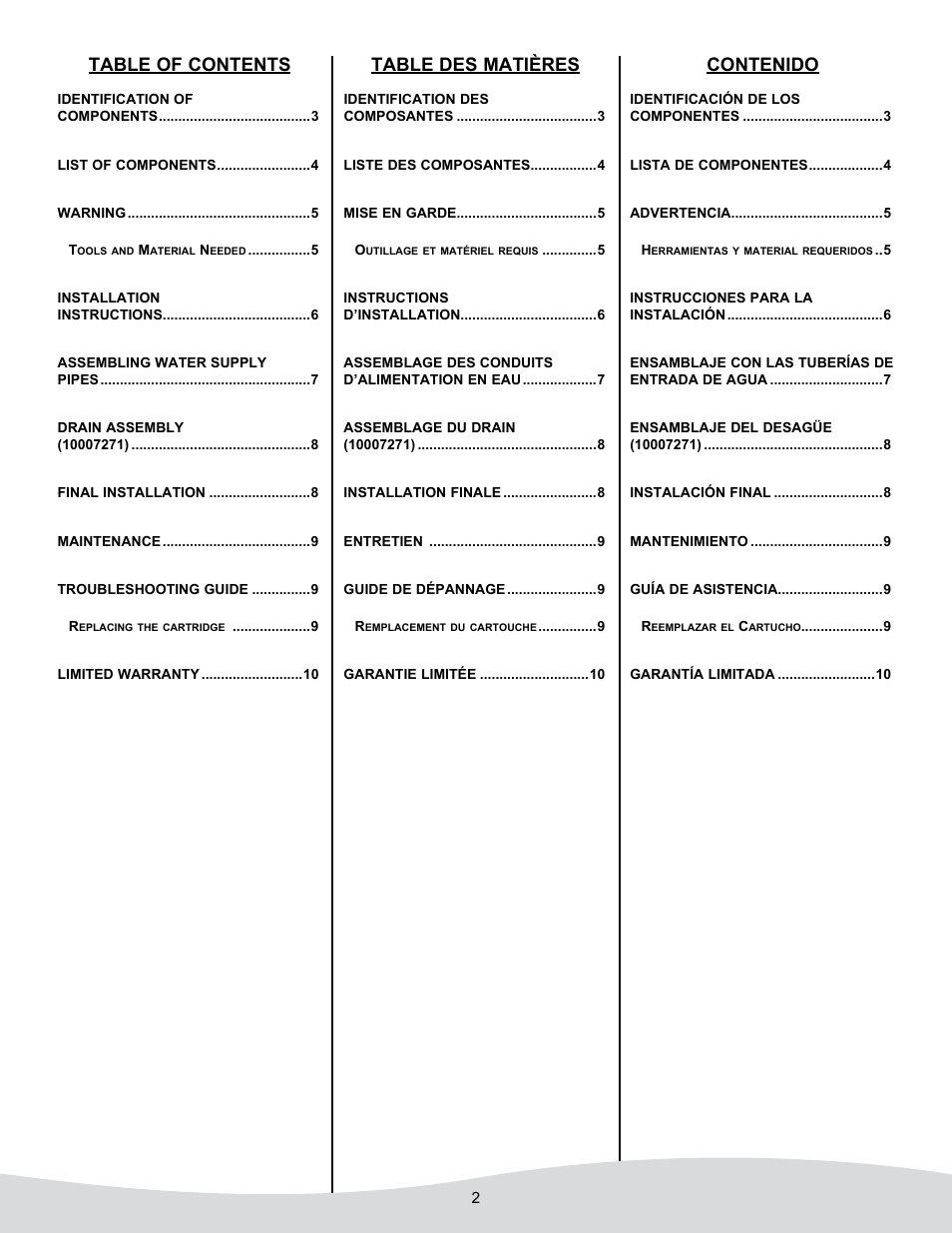 MAAX MOMENT 5830 User Manual | Page 2 / 12