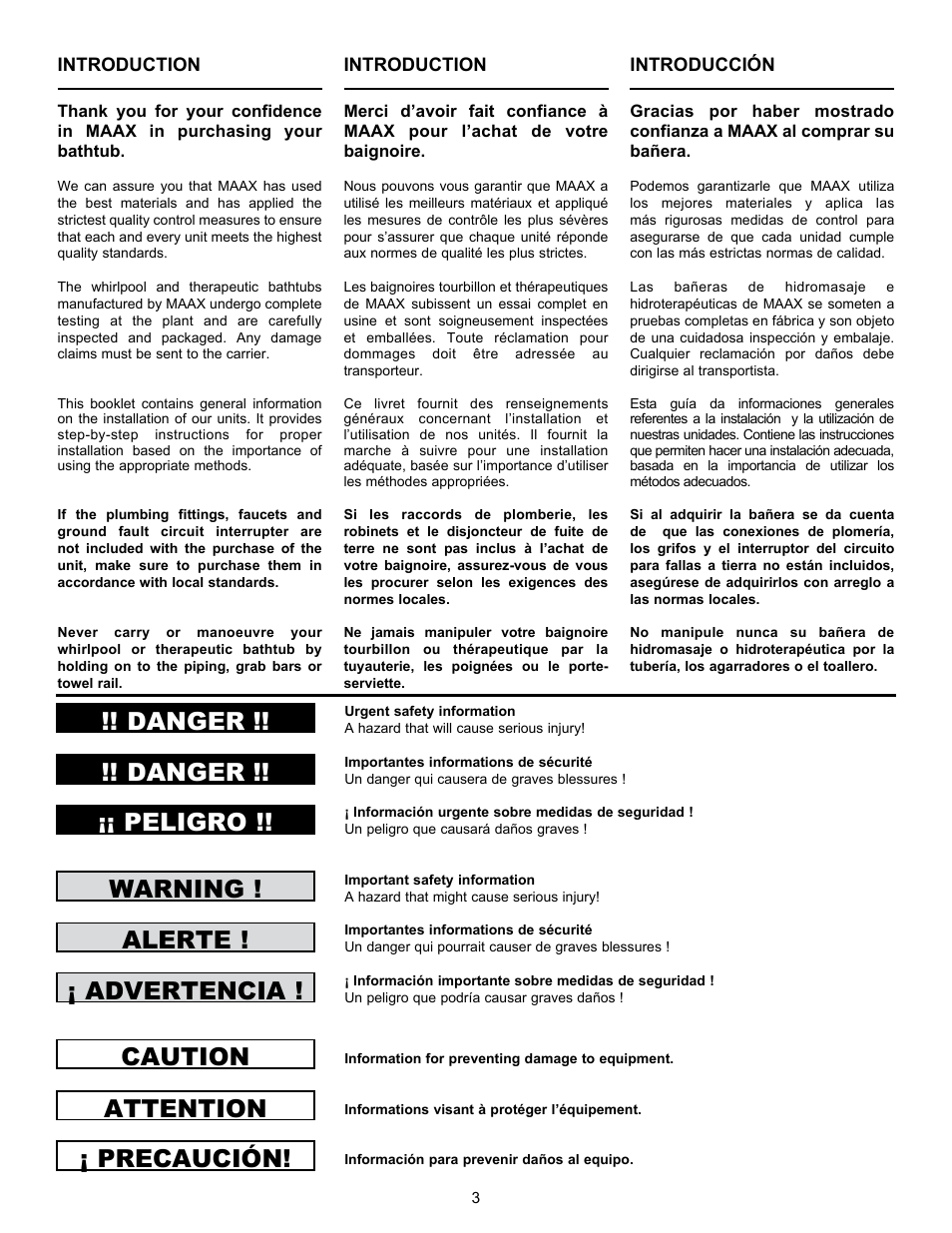 MAAX REVERIE F User Manual | Page 3 / 12