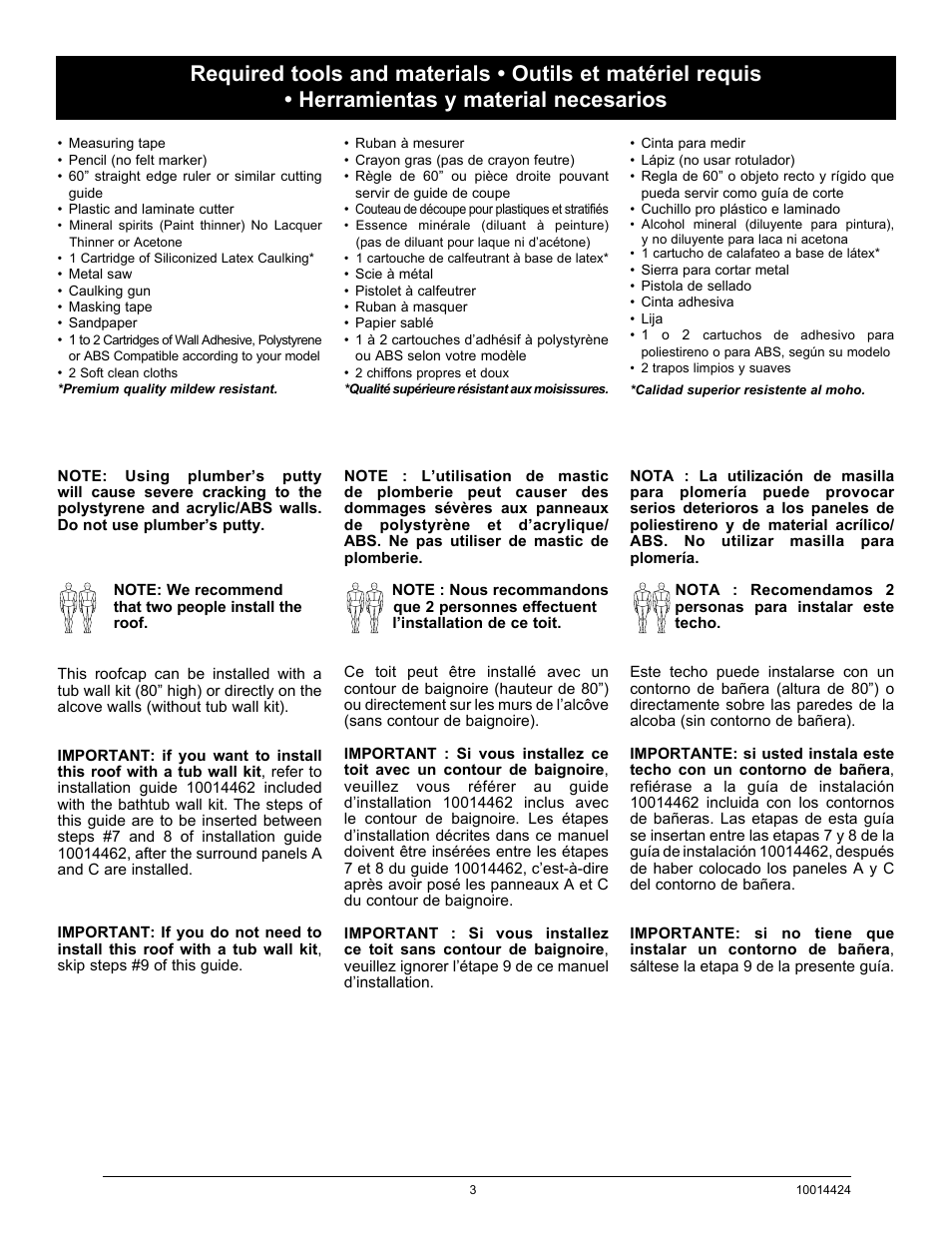MAAX 80 ALASKA User Manual | Page 3 / 12