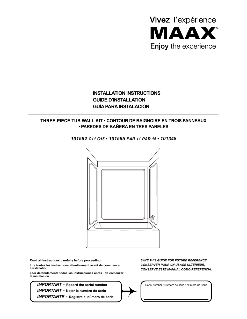 MAAX 80 PARISIENNE PLUS User Manual | 12 pages