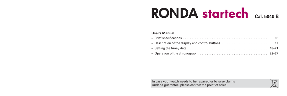 Continental Startech 5040 User Manual | 7 pages
