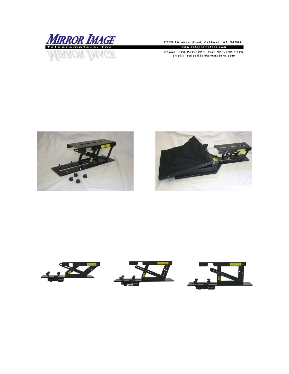 Step #2, Tep #3a | Mirror Image Teleprompters LC-10HB User Manual | Page 4 / 8