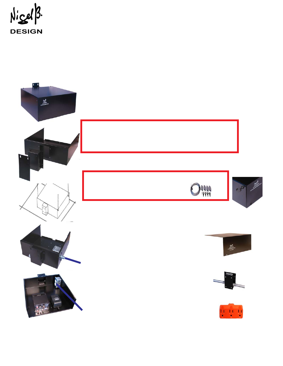 Plenum equipment box, Installation instructions, Surface mount version - part # nb-plwb | Nigel B Design NB-PLWB User Manual | Page 2 / 2