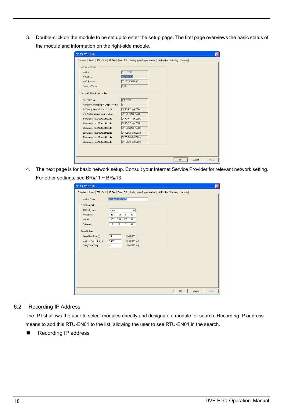 Delta Electronics Modbus TCP Remote I/O Communication Module RTU-EN01 User Manual | Page 20 / 52