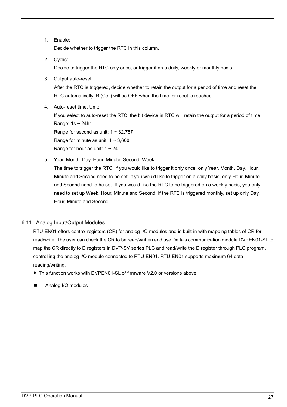 Delta Electronics Modbus TCP Remote I/O Communication Module RTU-EN01 User Manual | Page 29 / 52
