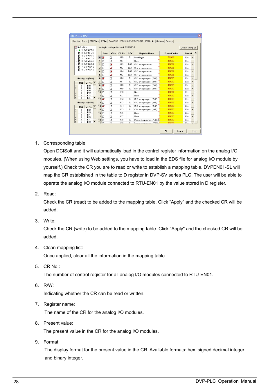 Delta Electronics Modbus TCP Remote I/O Communication Module RTU-EN01 User Manual | Page 30 / 52