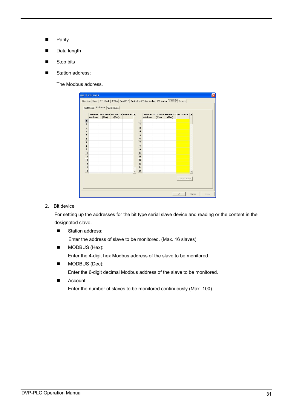 Delta Electronics Modbus TCP Remote I/O Communication Module RTU-EN01 User Manual | Page 33 / 52